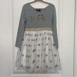 Heather Gray Tutu Dress Girls Size 5